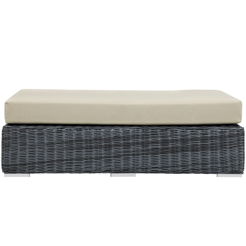 Summon Outdoor Patio Sunbrella Rectangle Ottoman. Picture 4