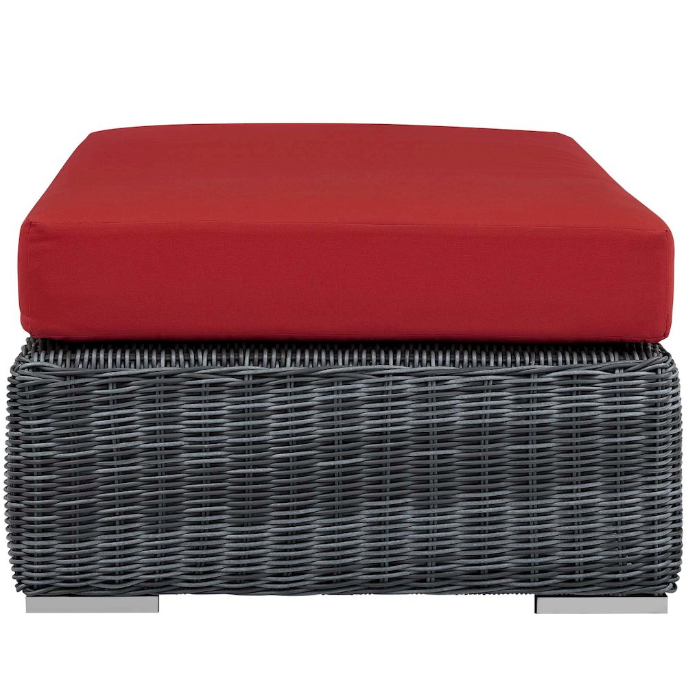 Summon Outdoor Patio Sunbrella Rectangle Ottoman. Picture 2