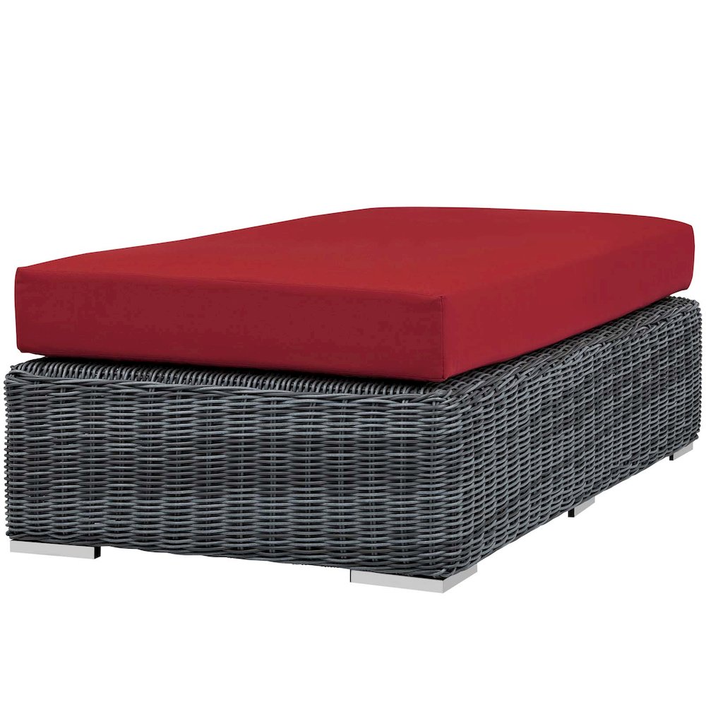 Summon Outdoor Patio Sunbrella Rectangle Ottoman. Picture 3