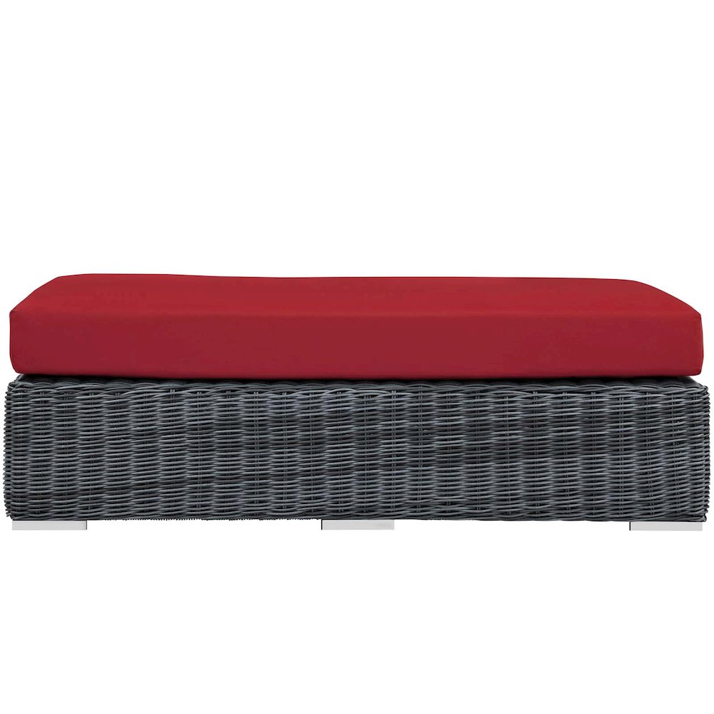 Summon Outdoor Patio Sunbrella Rectangle Ottoman. Picture 4