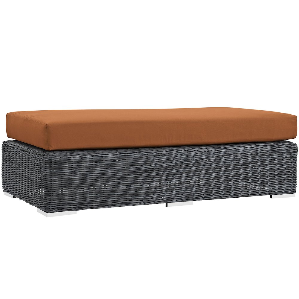 Summon Outdoor Patio Sunbrella Rectangle Ottoman. Picture 1