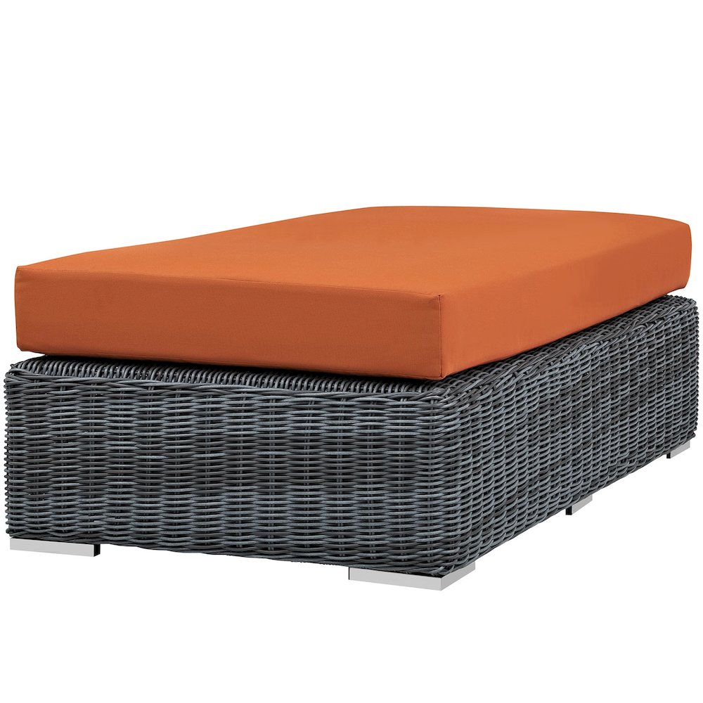 Summon Outdoor Patio Sunbrella Rectangle Ottoman. Picture 2