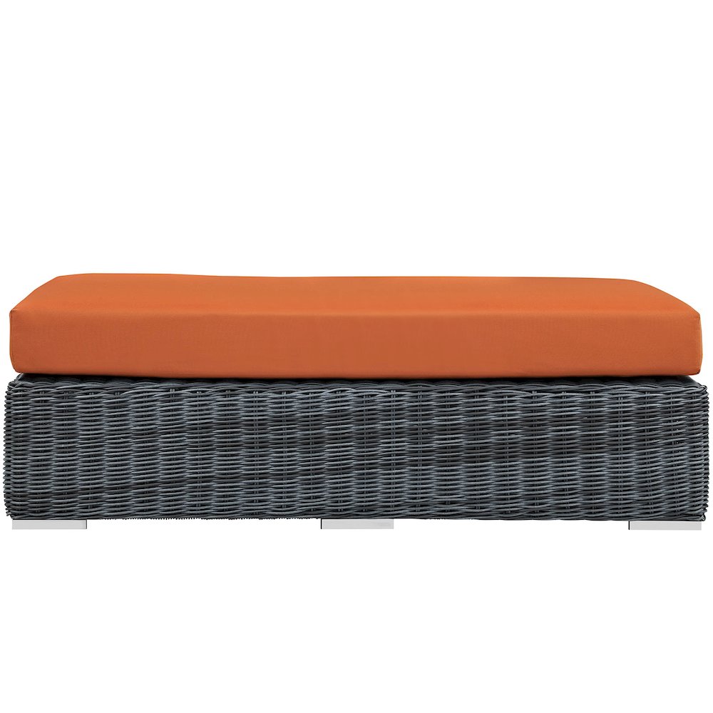 Summon Outdoor Patio Sunbrella Rectangle Ottoman. Picture 4