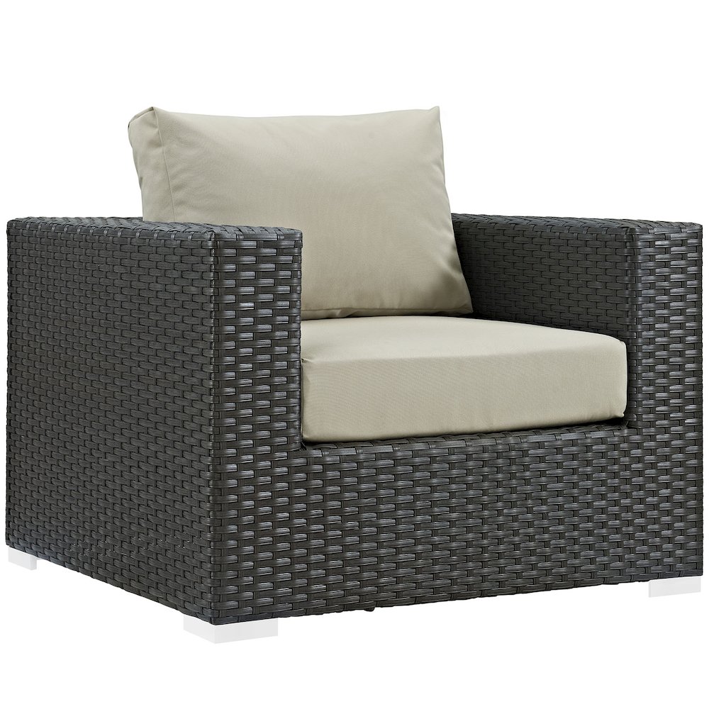 Sojourn 3 Piece Outdoor Patio Sunbrella Sectional Set. Picture 4