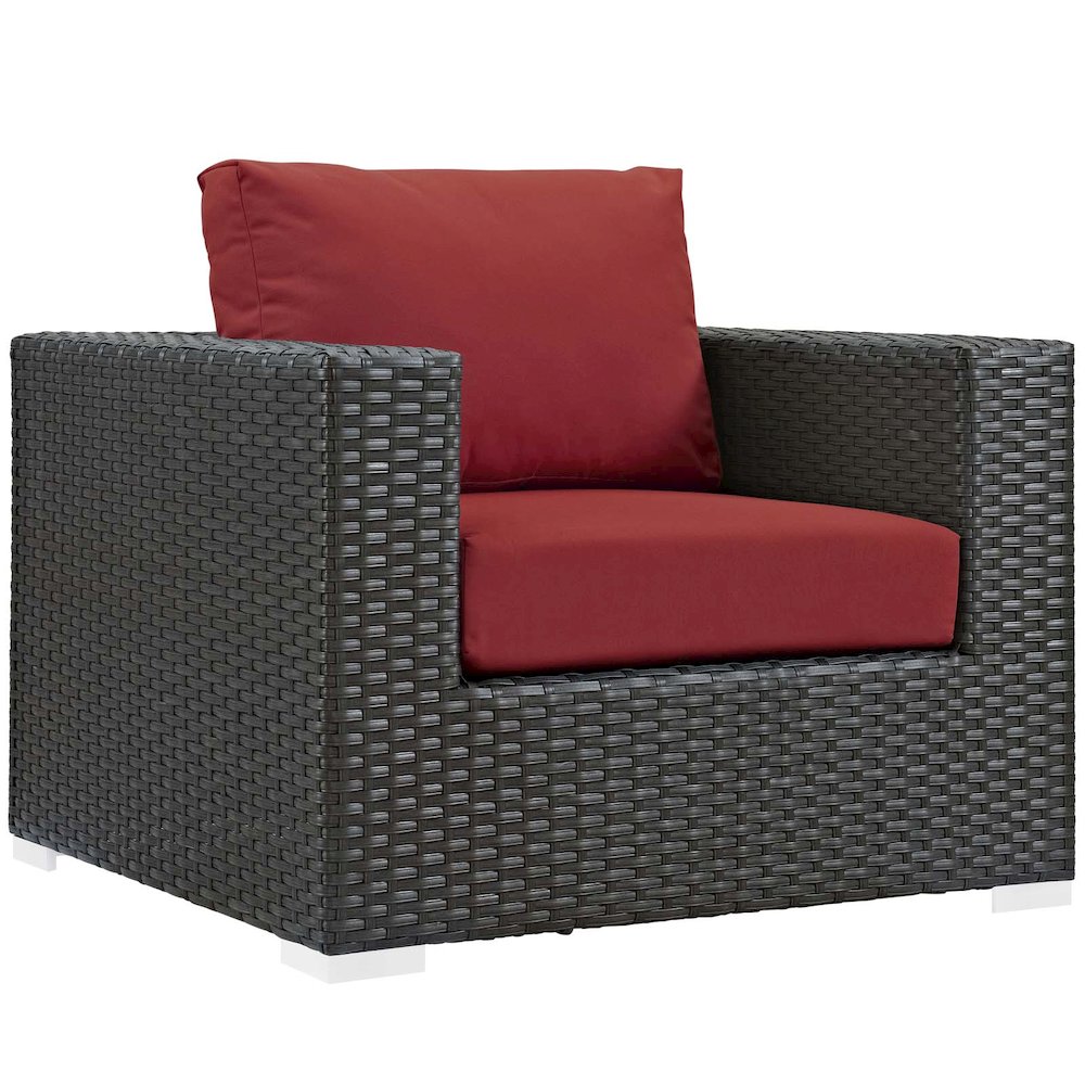Sojourn 3 Piece Outdoor Patio Sunbrella Sectional Set. Picture 4