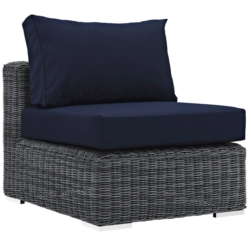 Summon 5 Piece Outdoor Patio Sunbrella Sectional Set. Picture 4
