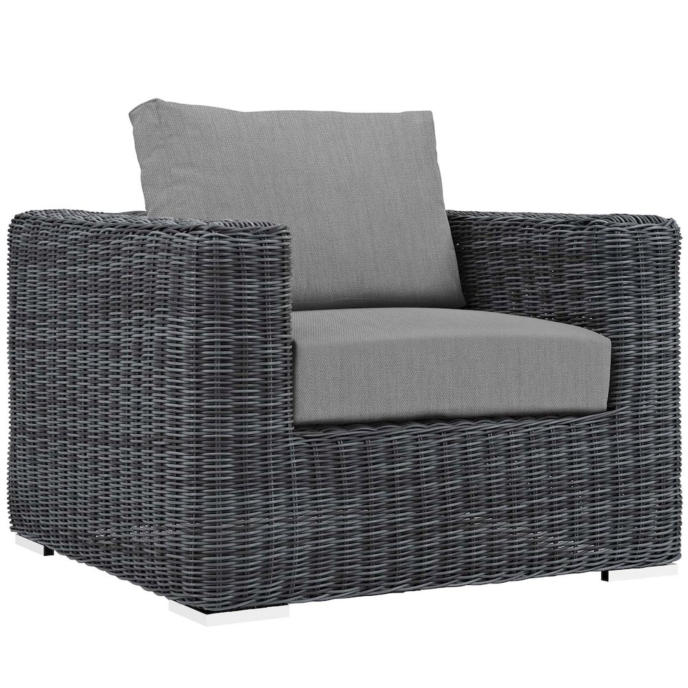 Summon 3 Piece Outdoor Patio Sunbrella Sectional Set. Picture 4