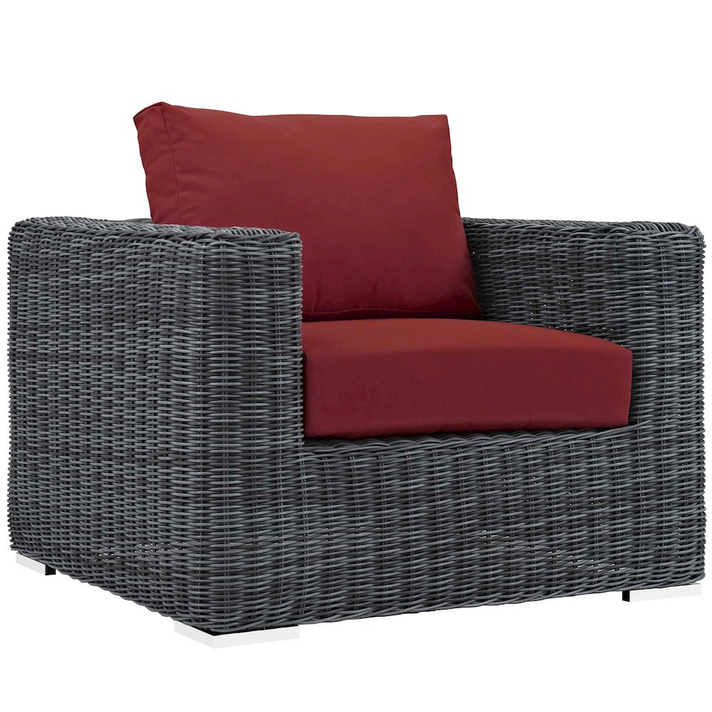 Summon 3 Piece Outdoor Patio Sunbrella Sectional Set. Picture 4