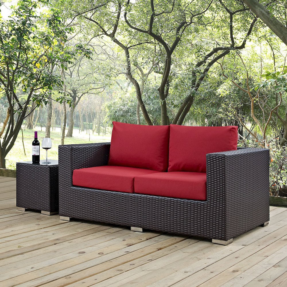 Convene Outdoor Patio Loveseat. Picture 5