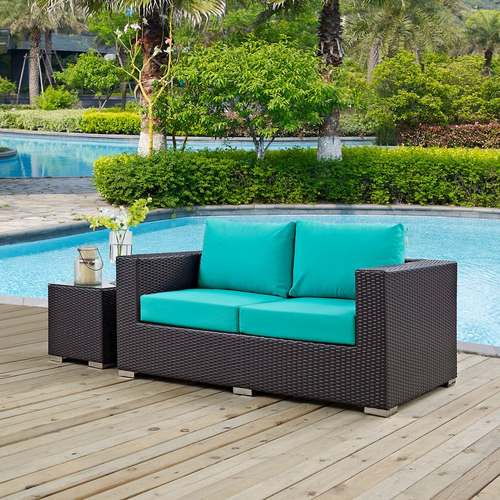 Convene Outdoor Patio Loveseat. Picture 5