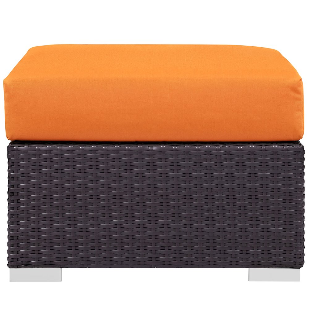 Convene Outdoor Patio Fabric Square Ottoman. Picture 2
