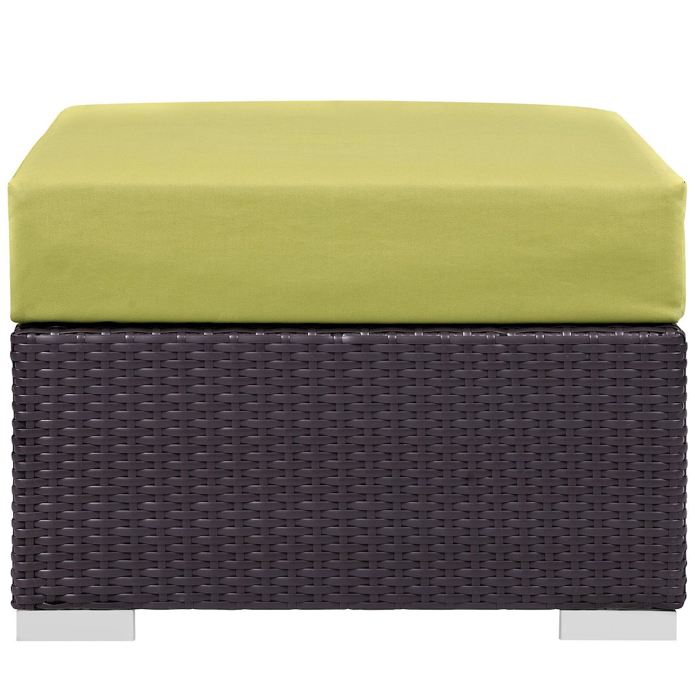 Convene Outdoor Patio Fabric Square Ottoman. Picture 2