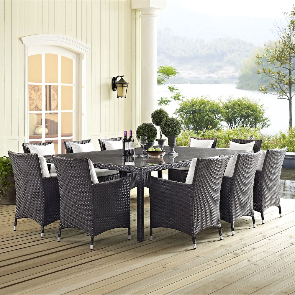Convene 90" Outdoor Patio Dining Table. Picture 2