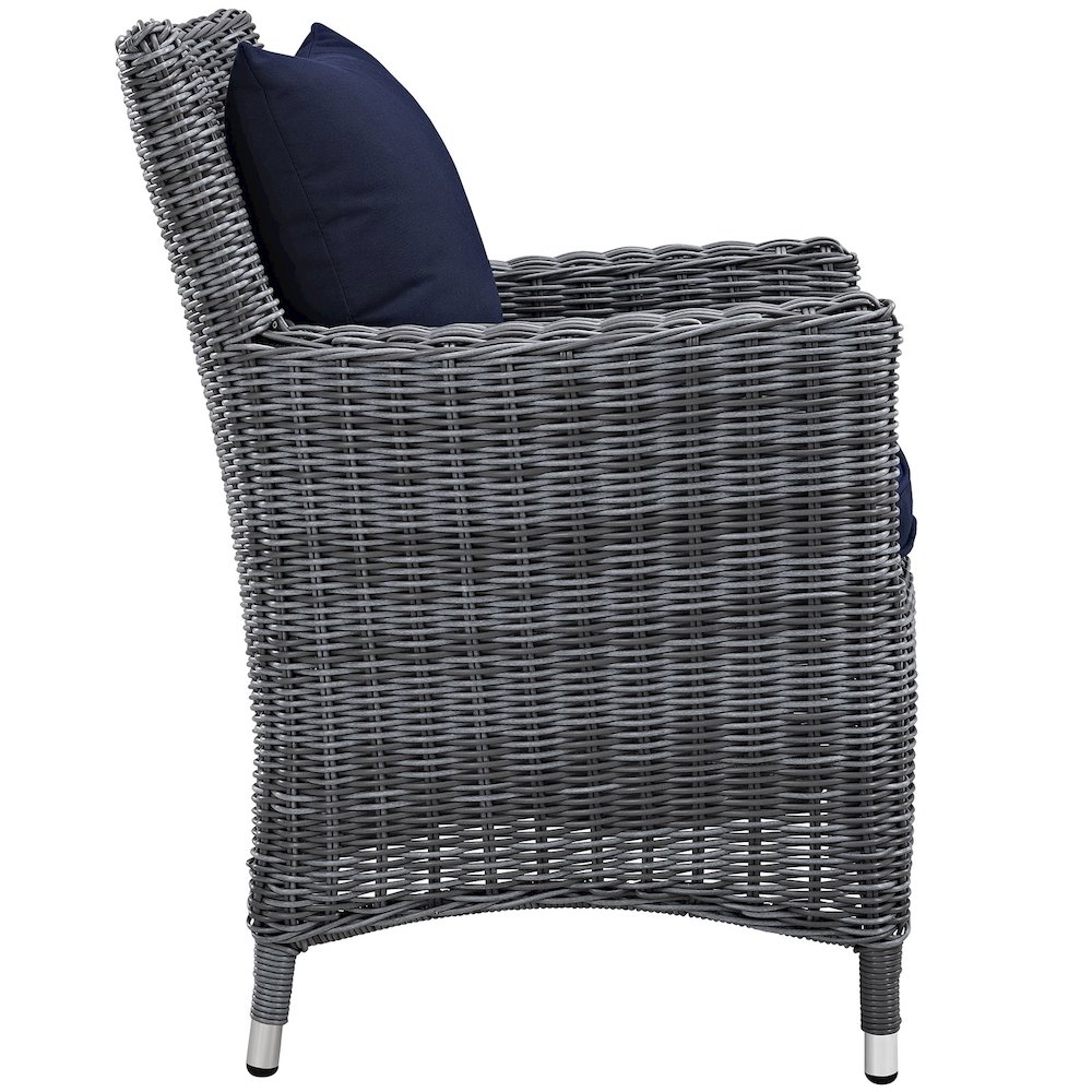 Summon Dining Outdoor Patio Sunbrella Armchair. Picture 2