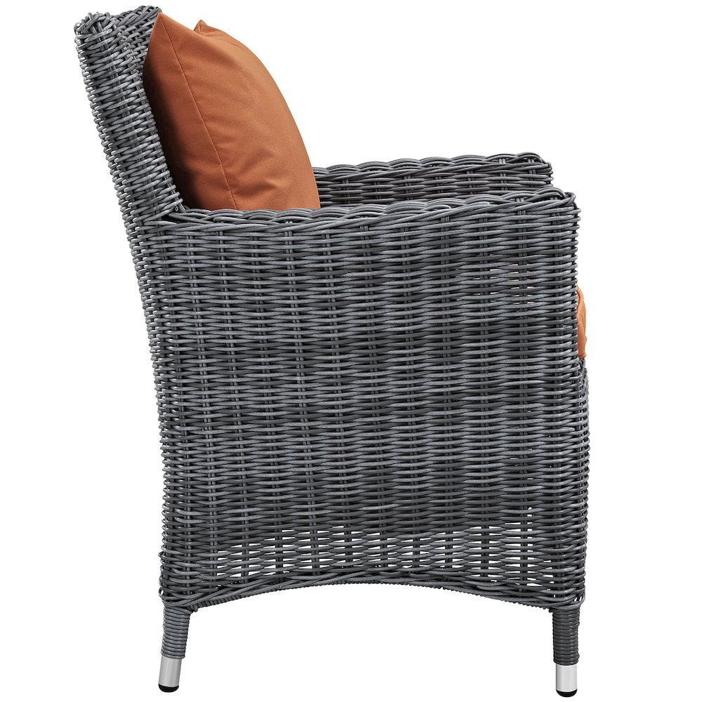Summon Dining Outdoor Patio Sunbrella Armchair. Picture 2