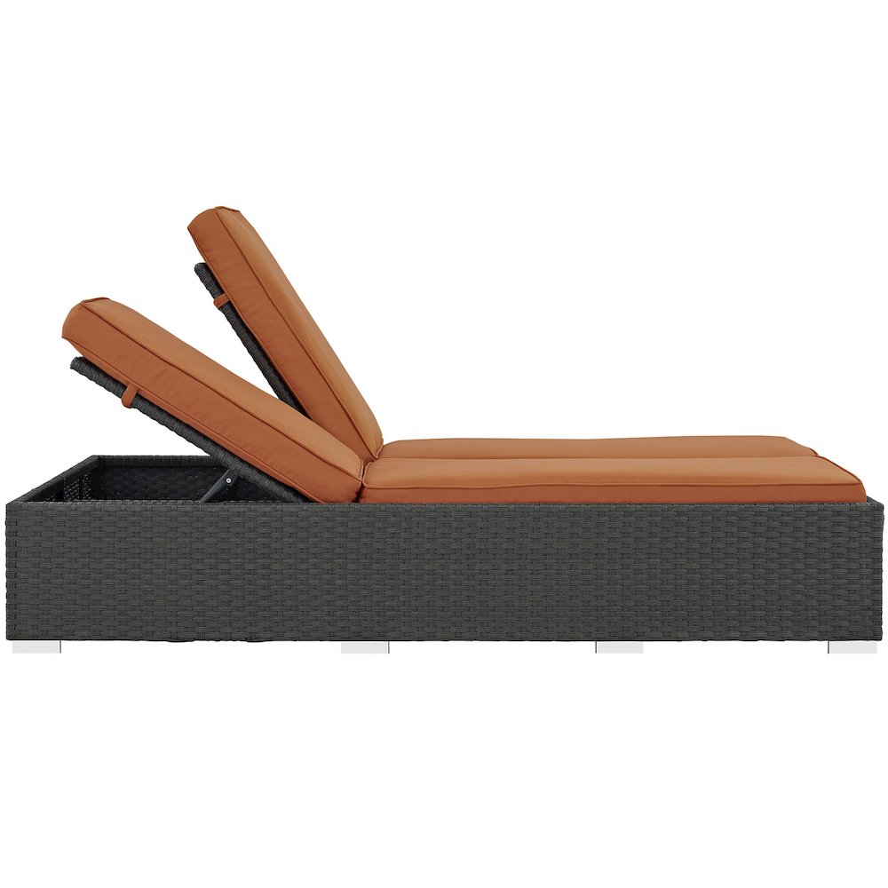 Sojourn Outdoor Patio Sunbrella Double Chaise. Picture 2