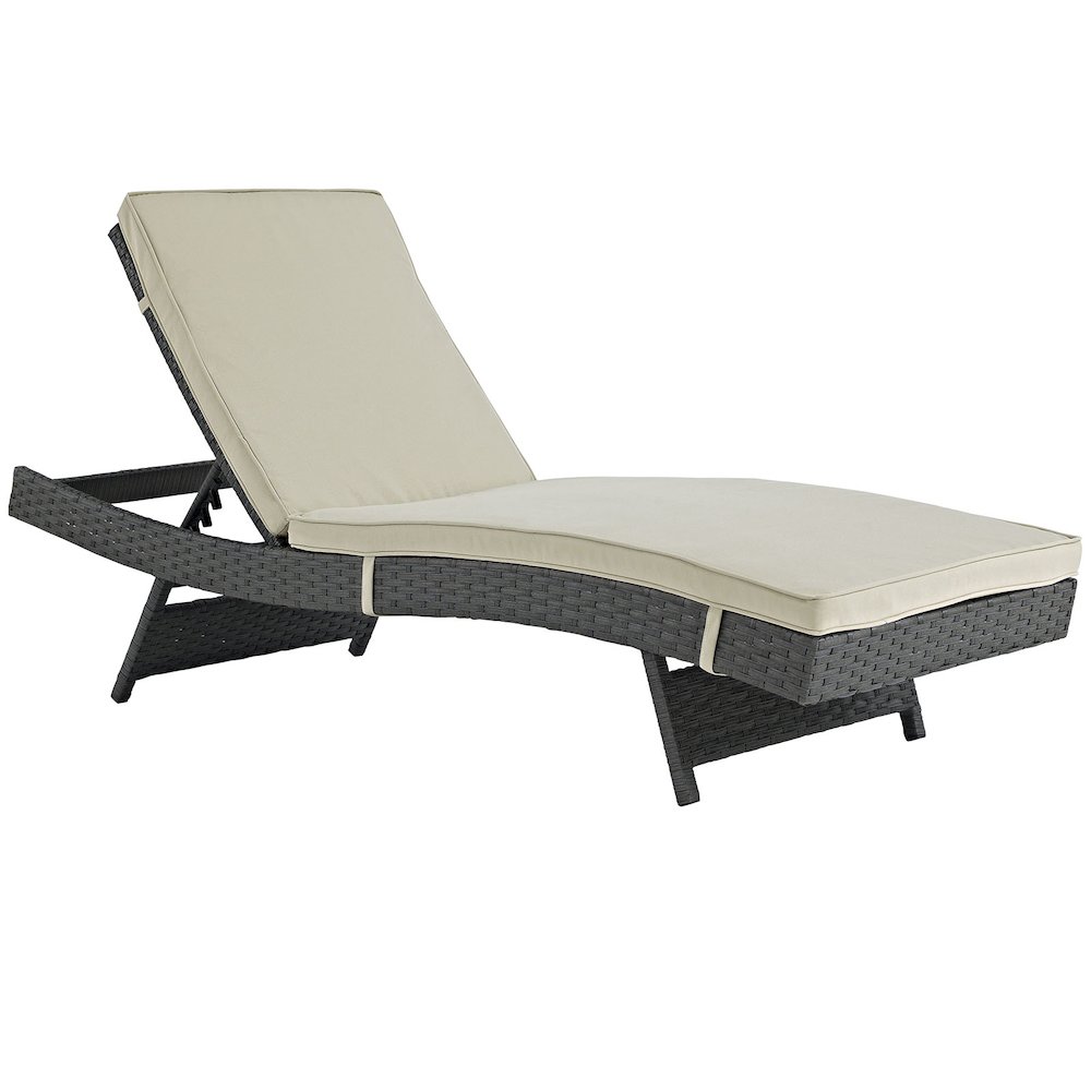 Sojourn Outdoor Patio Sunbrella Chaise. Picture 1