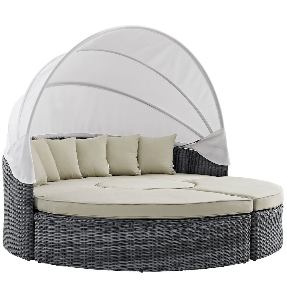 Summon Canopy Outdoor Patio Sunbrella Daybed. Picture 1