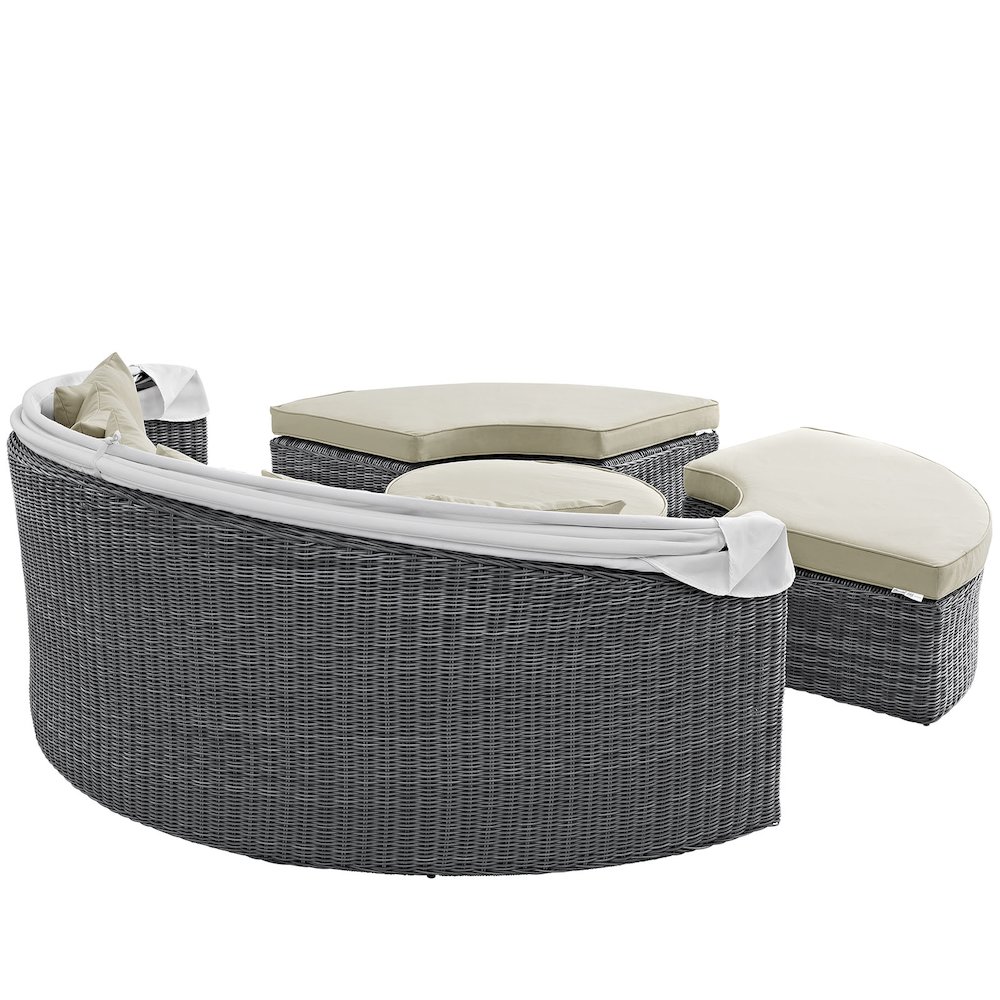 Summon Canopy Outdoor Patio Sunbrella Daybed. Picture 3