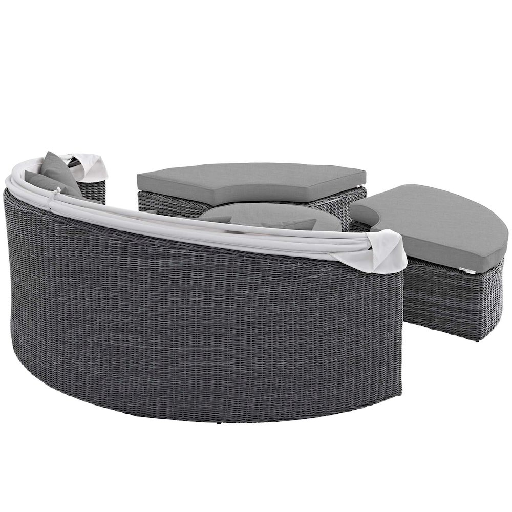 Summon Canopy Outdoor Patio Sunbrella Daybed. Picture 4