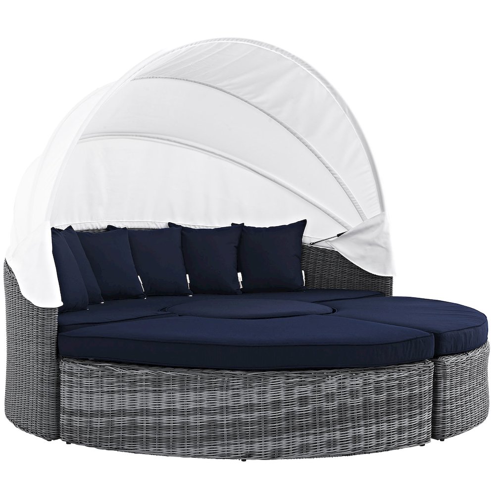 Summon Canopy Outdoor Patio Sunbrella Daybed. Picture 1