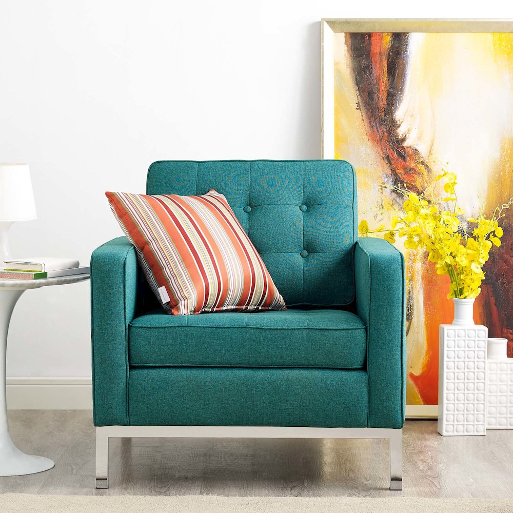 Loft Upholstered Fabric Armchair. Picture 5