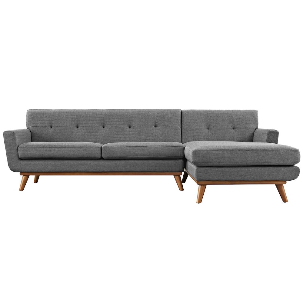 Engage Right-Facing Upholstered Fabric Sectional Sofa. Picture 2
