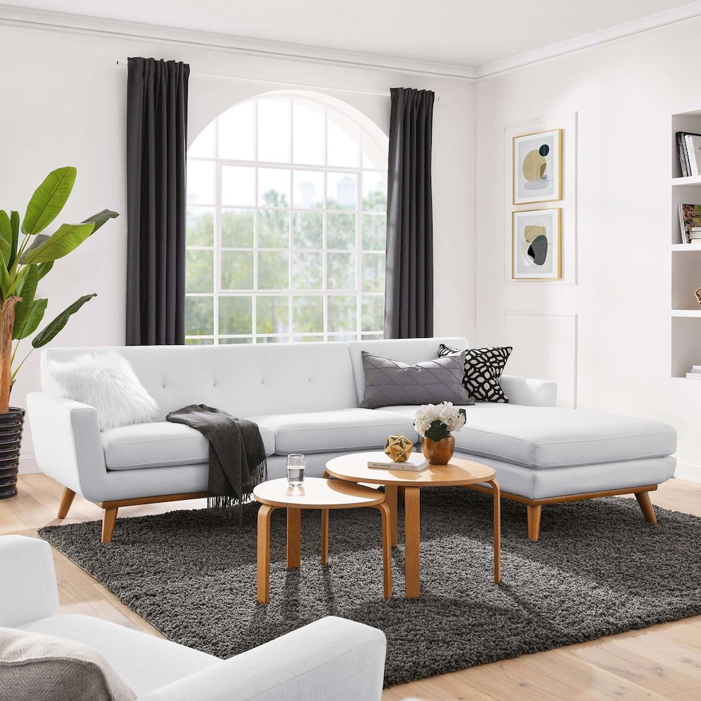 Engage Right-Facing Upholstered Fabric Sectional Sofa. Picture 10