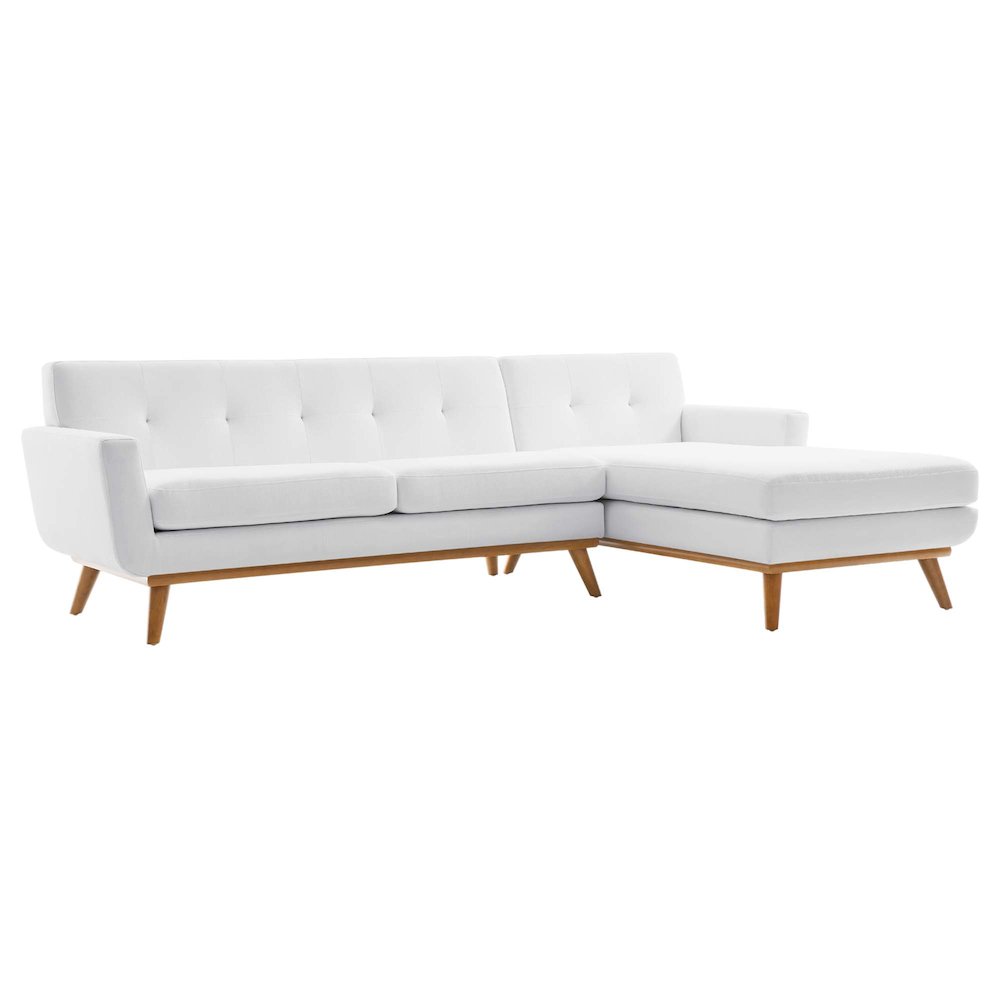 Engage Right-Facing Upholstered Fabric Sectional Sofa. Picture 1