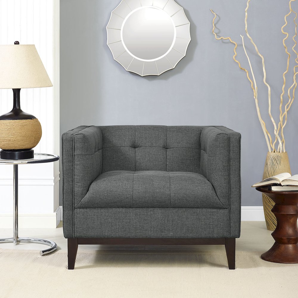 Serve Upholstered Fabric Armchair. Picture 5