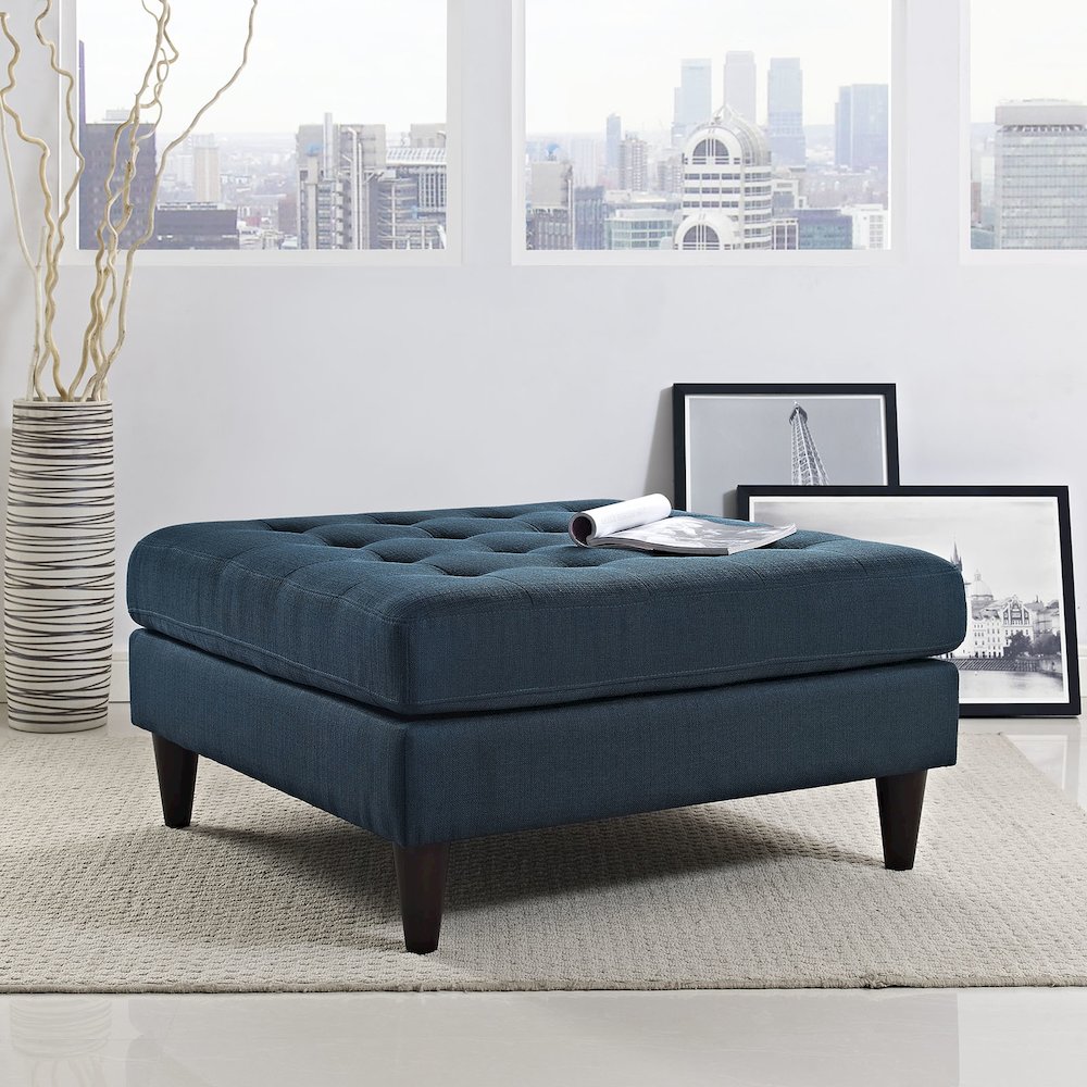 Empress Upholstered Fabric Large Ottoman. Picture 4