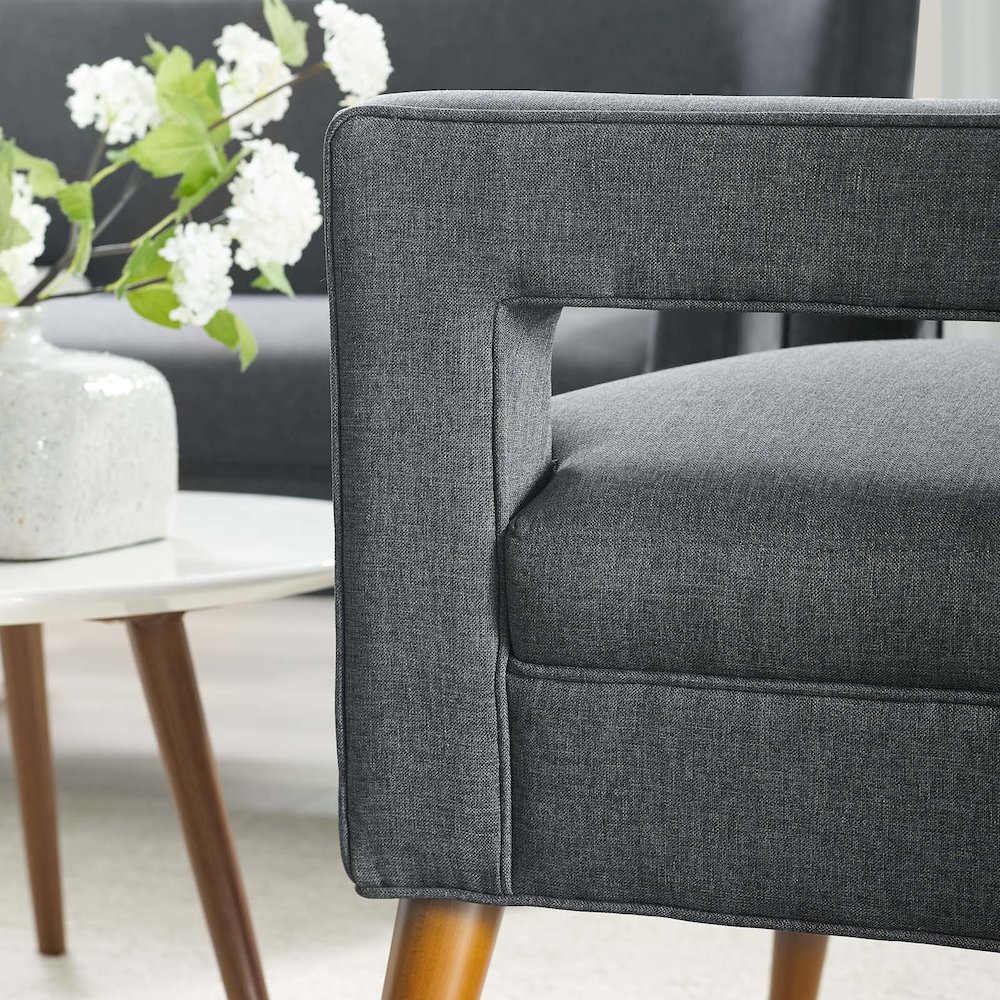 Sheer Upholstered Fabric Armchair. Picture 5