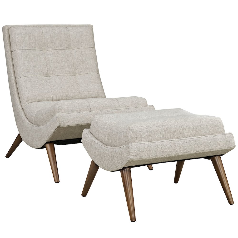 Ramp Upholstered Fabric Lounge Chair Set. Picture 1
