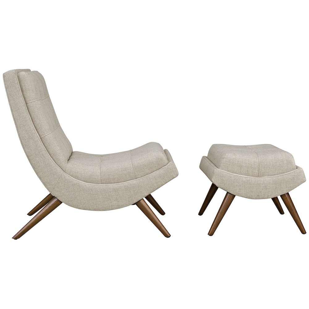 Ramp Upholstered Fabric Lounge Chair Set. Picture 2