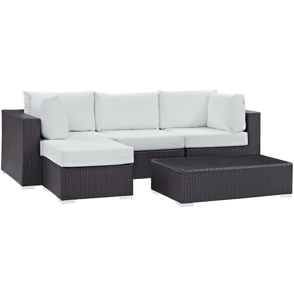Convene 5 Piece Outdoor Patio Sectional Set. Picture 2