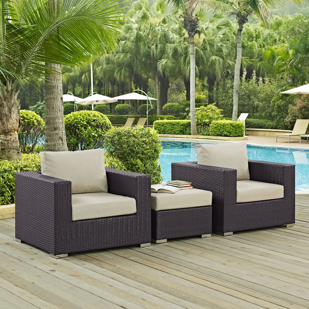 Convene 3 Piece Outdoor Patio Sofa Set. Picture 7