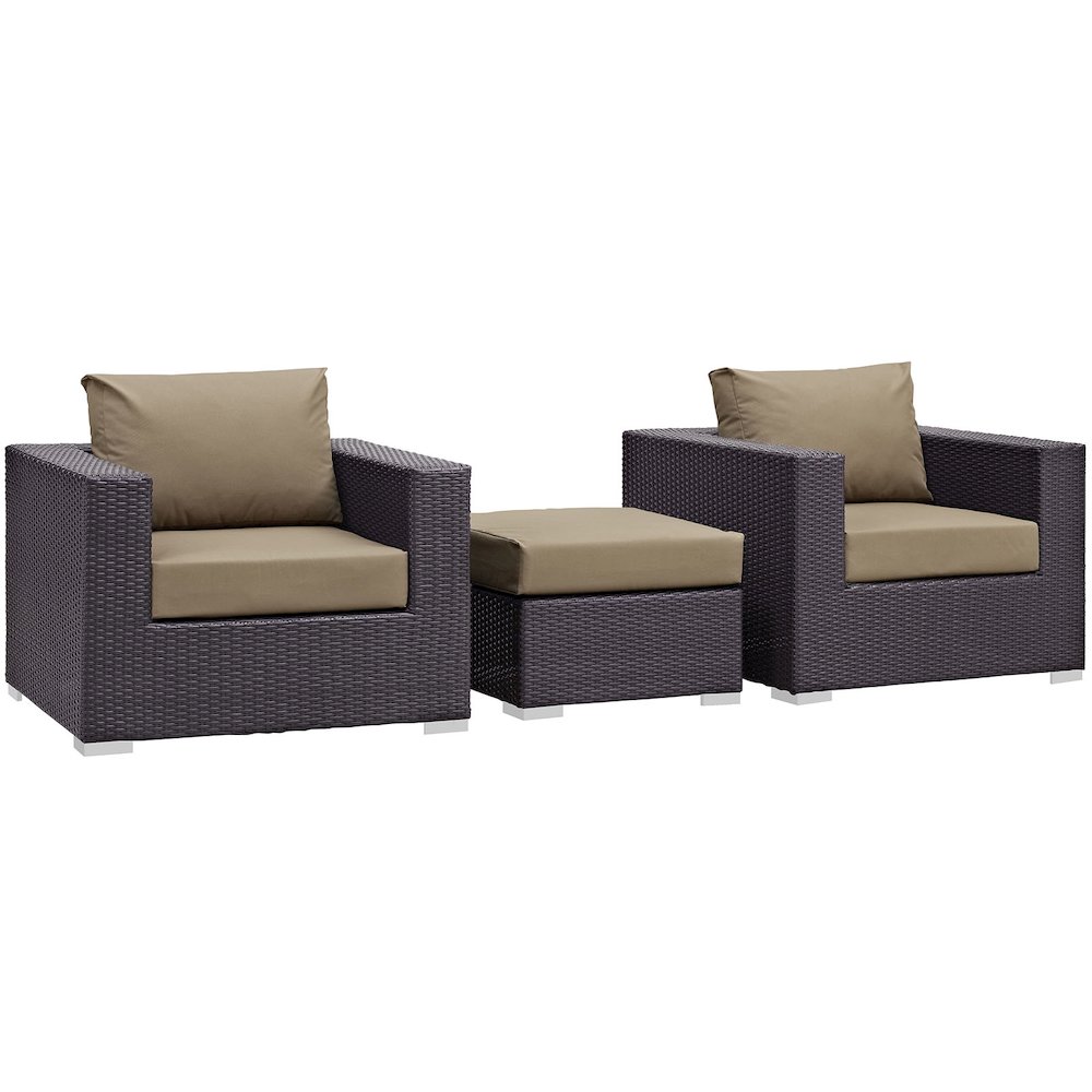 Convene 3 Piece Outdoor Patio Sofa Set. Picture 1