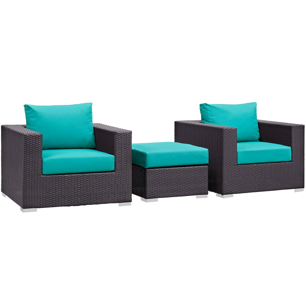 Convene 3 Piece Outdoor Patio Sofa Set. Picture 1