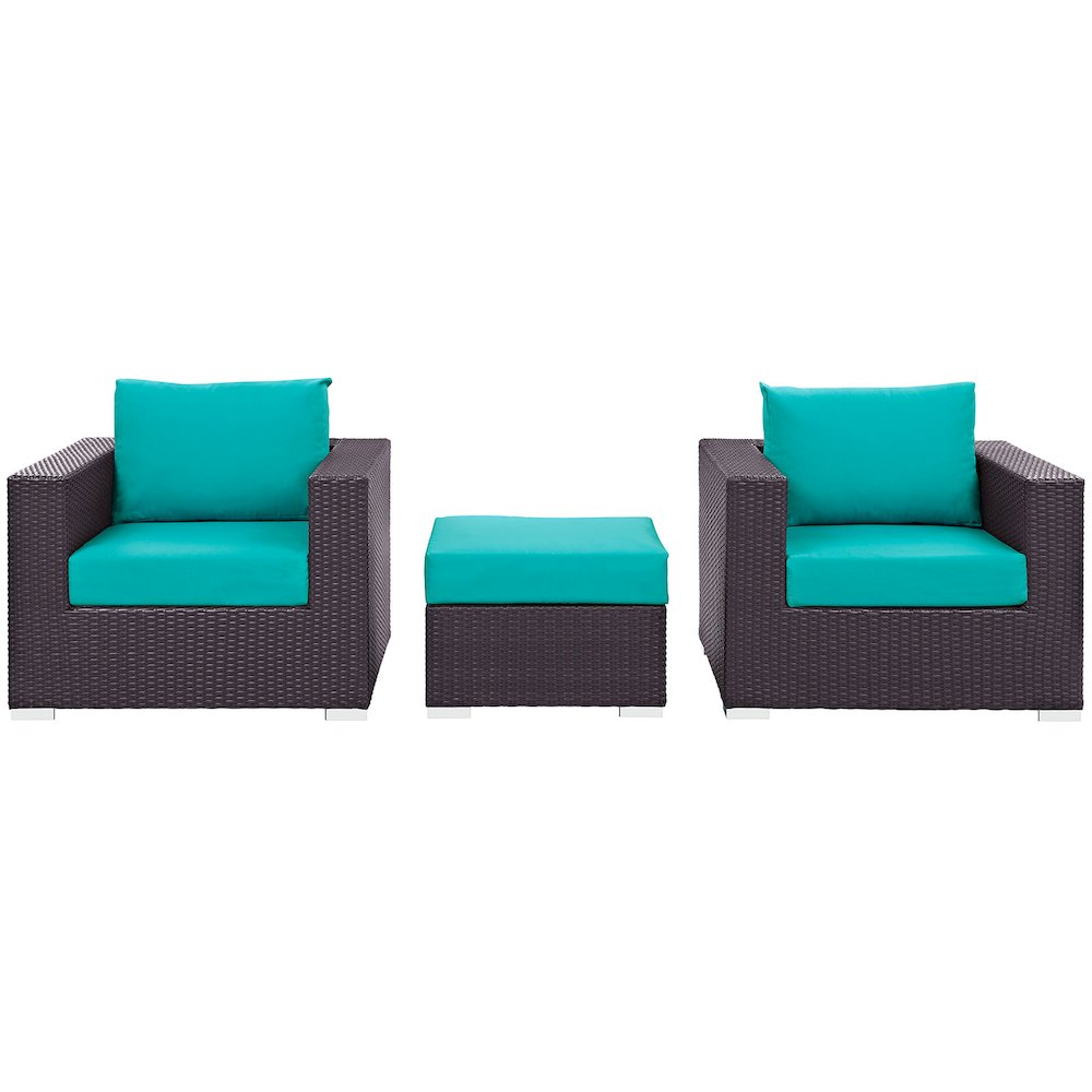 Convene 3 Piece Outdoor Patio Sofa Set. Picture 3