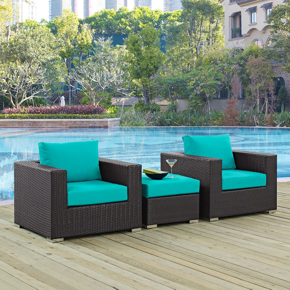 Convene 3 Piece Outdoor Patio Sofa Set. Picture 6
