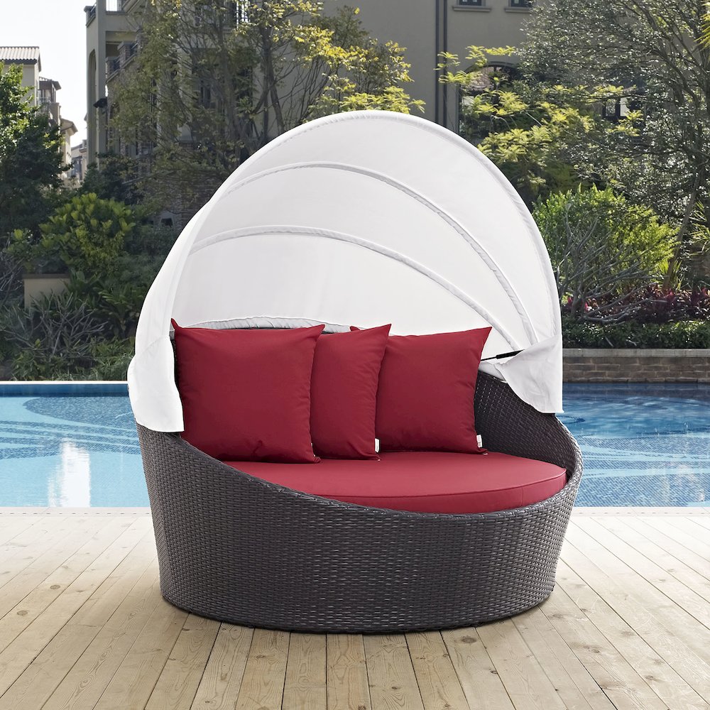 Convene Canopy Outdoor Patio Daybed. Picture 4