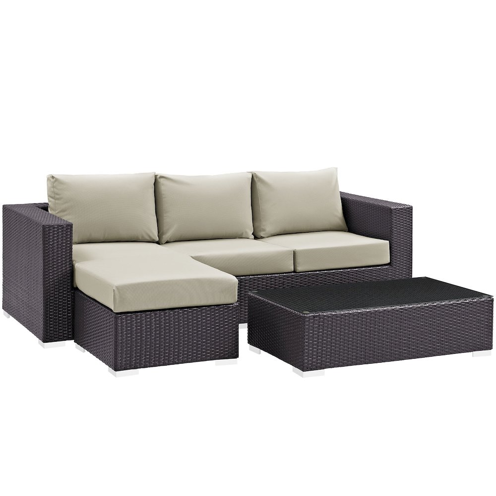 Convene 3 Piece Outdoor Patio Sofa Set. Picture 2