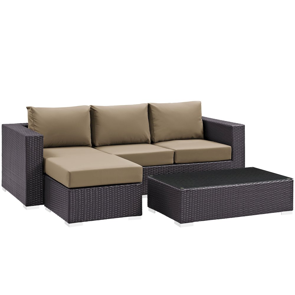 Convene 3 Piece Outdoor Patio Sofa Set. Picture 2
