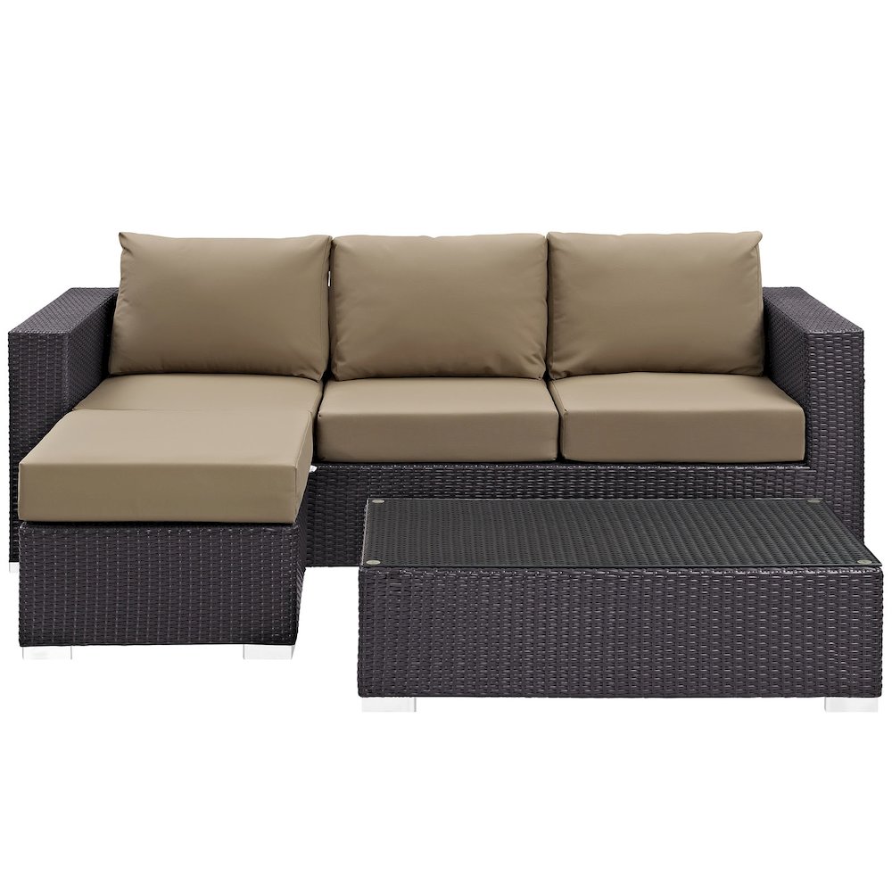 Convene 3 Piece Outdoor Patio Sofa Set. Picture 3