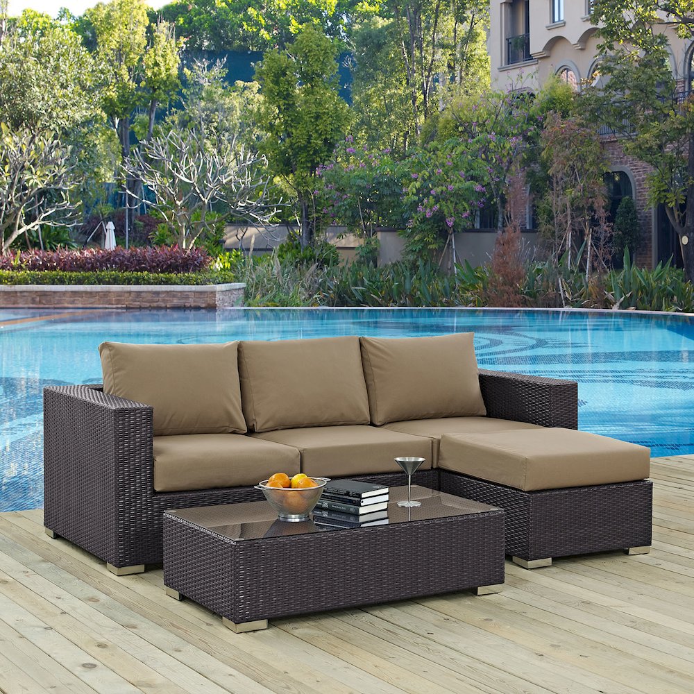 Convene 3 Piece Outdoor Patio Sofa Set. Picture 7