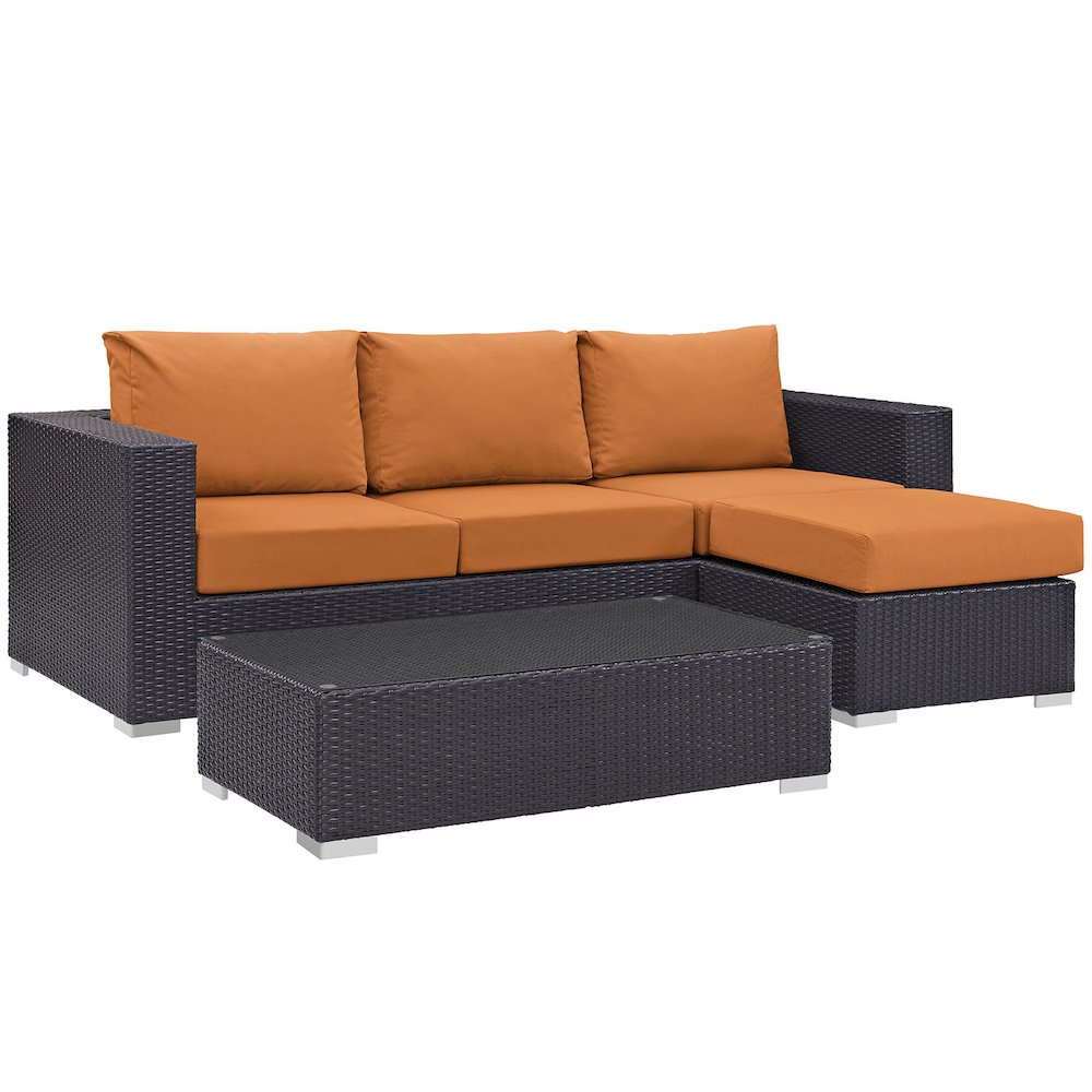 Convene 3 Piece Outdoor Patio Sofa Set. Picture 1