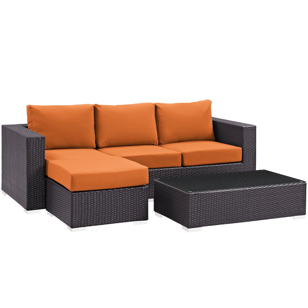 Convene 3 Piece Outdoor Patio Sofa Set. Picture 2