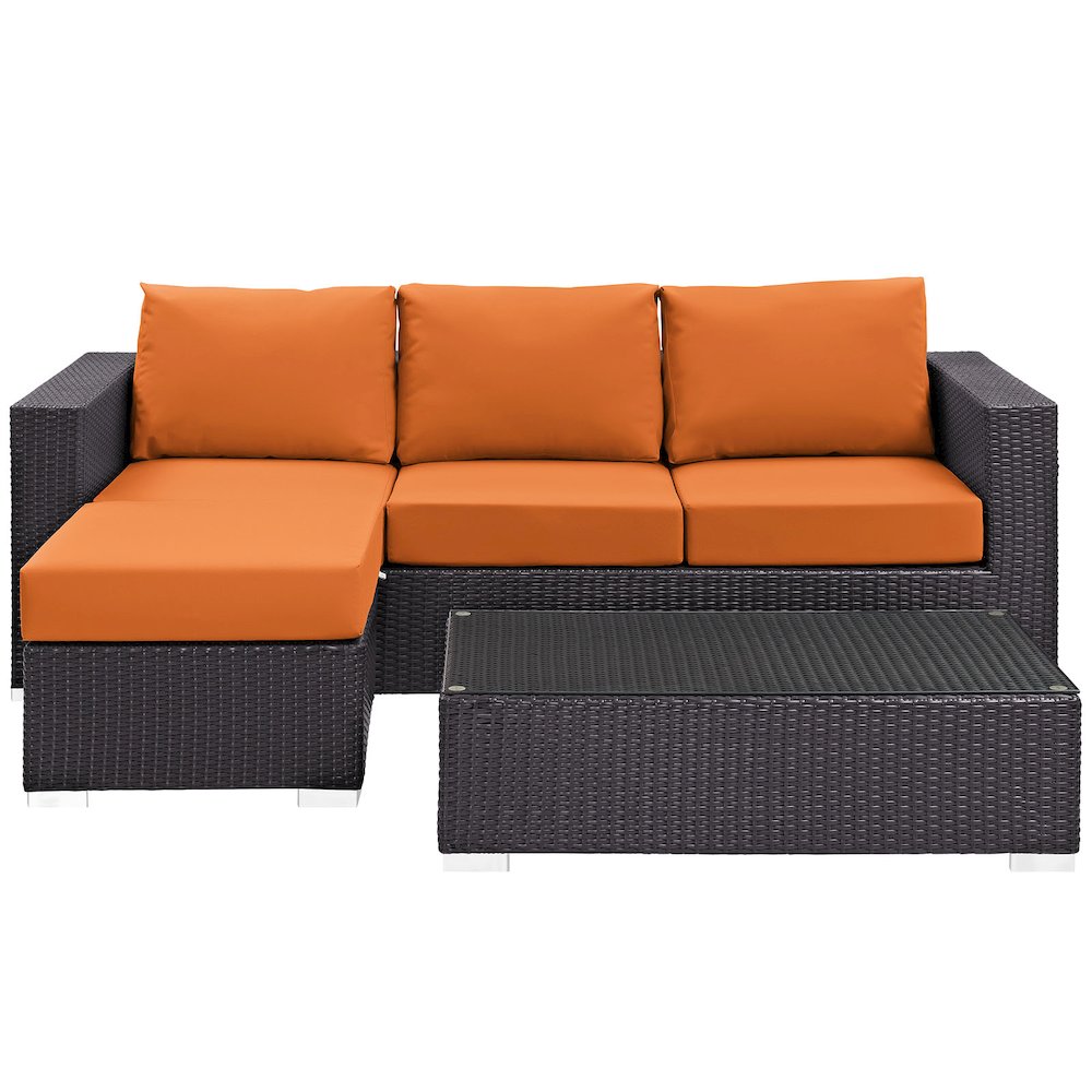 Convene 3 Piece Outdoor Patio Sofa Set. Picture 3