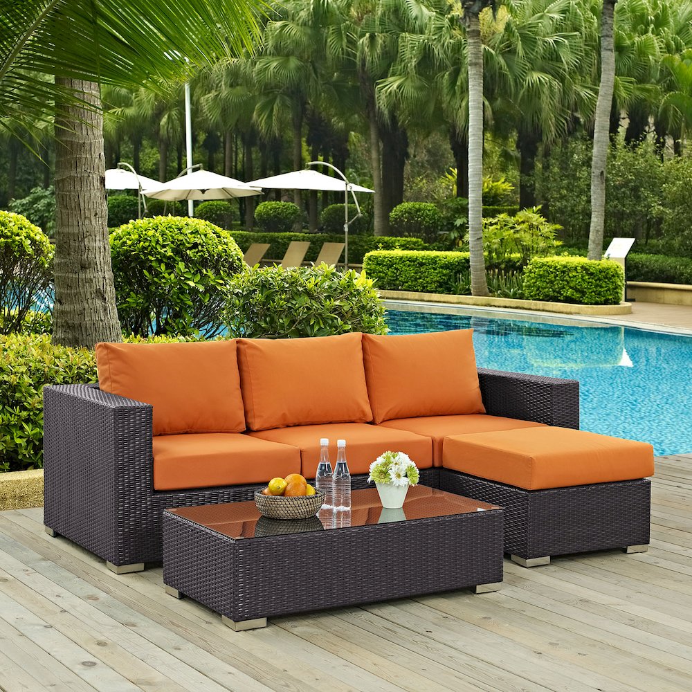 Convene 3 Piece Outdoor Patio Sofa Set. Picture 7