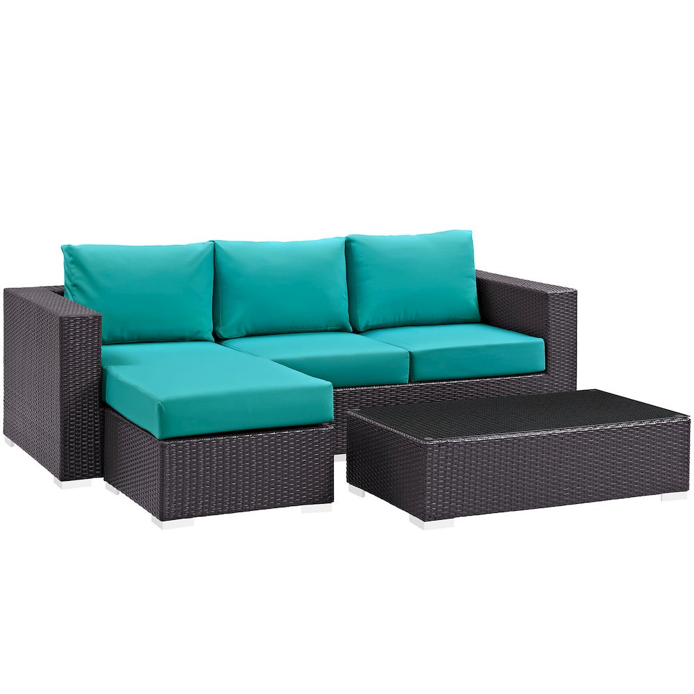 Convene 3 Piece Outdoor Patio Sofa Set. Picture 2